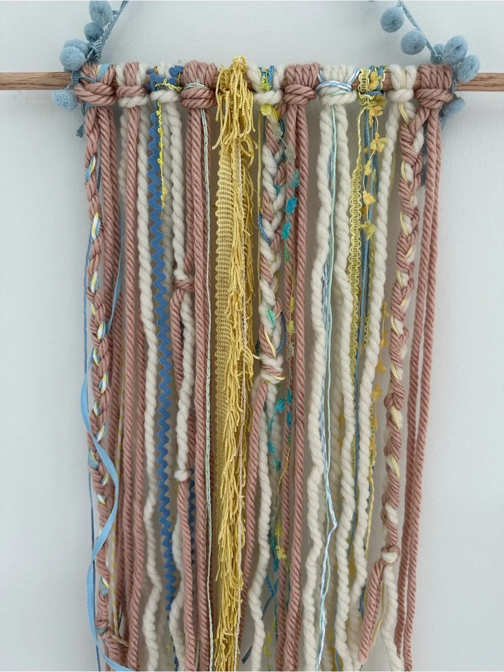 Handmade Boho Bow Wall Hanging for baby girl nursery